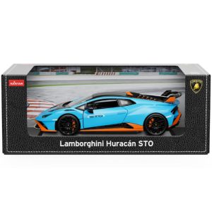 Lamborghini Huracán STO (Blauw/Oranje) (30 cm) 1/18 Rastar